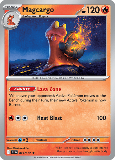 Magcargo – Rare Holo – 029/162 – Temporal Forces
