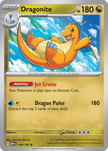 Dragonite – Rare – 149/165 – S&V 151