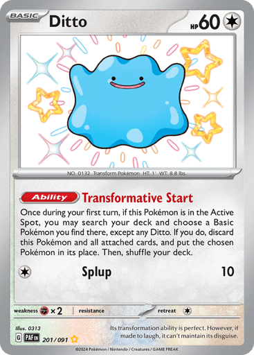 Ditto – Shiny Rare – 201/091 – Paldean Fates
