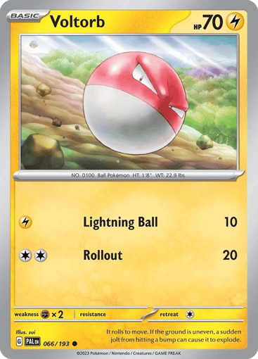 Voltorb – Common Reverse Holo – 066/193 – Paldea Evolved