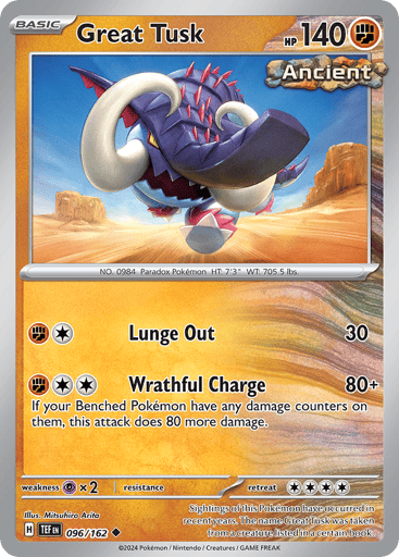 Great Tusk – Uncommon Reverse Holo – 096/162 – Temporal Forces