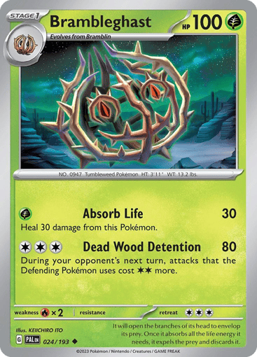 Brambleghast – Uncommon – 024/193 – Paldea Evolved