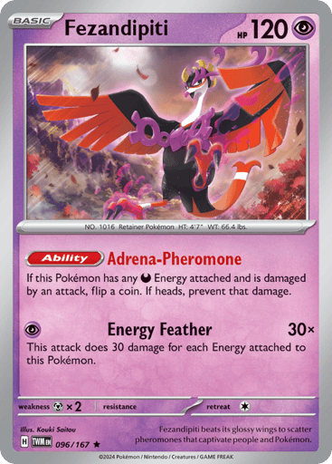 Fezandipiti – Rare Reverse Holo – 096/167 – Twilight Masquerade