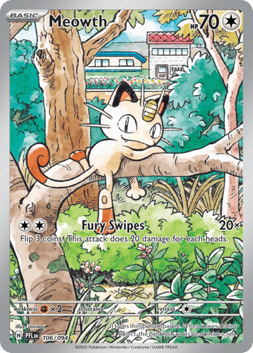 Meowth – Illustration Rare – 106/094 – Phantasmal Flames