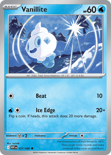 Vanillite – Common Reverse Holo – 027/086 – White Flare