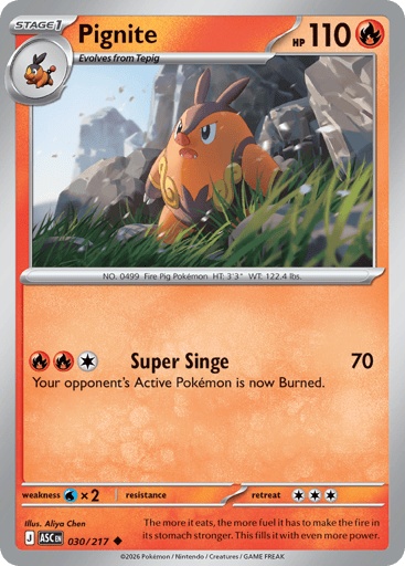 Pignite – Uncommon Reverse Holo – 030/217 – Ascended Heroes