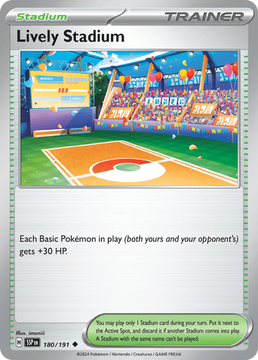 Lively Stadium – Uncommon Reverse Holo – 180/191 – Surging Sparks