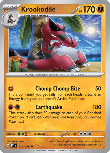 Krookodile – Uncommon Reverse Holo – 117/198 – Scarlet & Violet