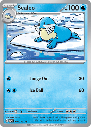 Sealeo – Common Reverse Holo – 044/191 – Surging Sparks