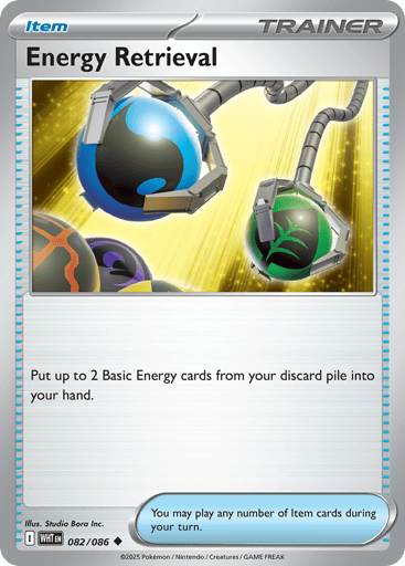 Energy Retrieval – Uncommon Poké Ball Reverse Holo – 082/086 – White Flare