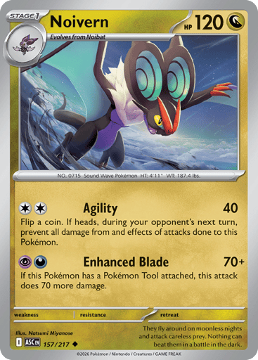 Noivern – Uncommon Reverse Holo – 157/217 – Ascended Heroes