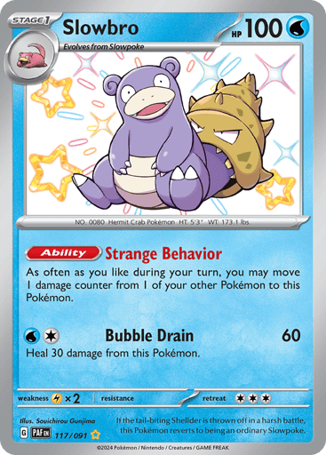 Slowbro – Shiny Rare – 117/091 – Paldean Fates