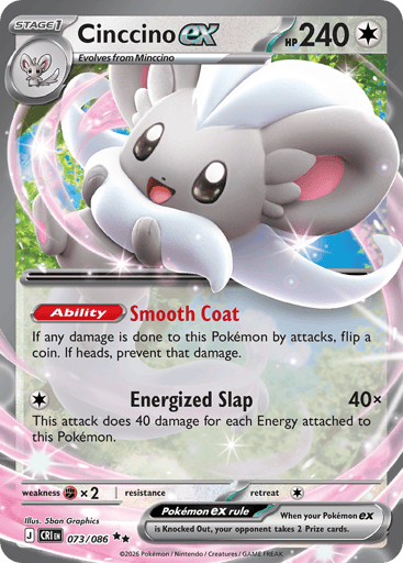Cinccino ex – Double Rare – 073/086 – Chaos Rising