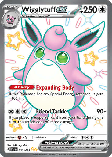 Wigglytuff ex – Shiny Ultra Rare – 222/091 – Paldean Fates