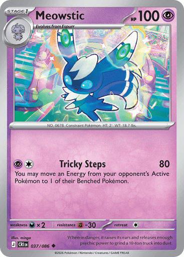 Meowstic – Uncommon Reverse Holo – 037/086 – Chaos Rising