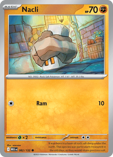Nacli – Common Reverse Holo – 082/132 – Mega Evolution