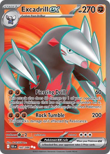 Excadrill ex – Ultra Rare – 160/086 – Black Bolt