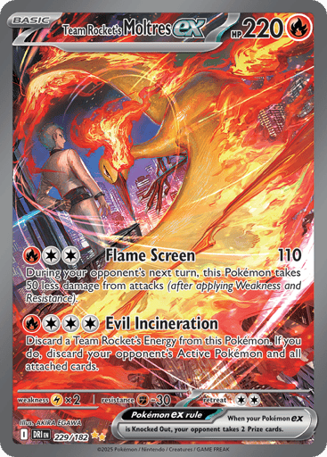 Team Rocket’s Moltres ex – Special Illustration Rare – 229/182 – Destined Rivals
