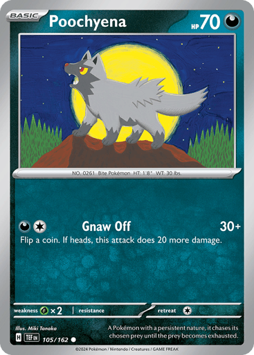 Poochyena – Common Reverse Holo – 105/162 – Temporal Forces
