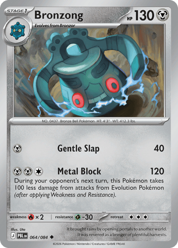 Bronzong – Uncommon Reverse Holo – 064/084 – Pitch Black