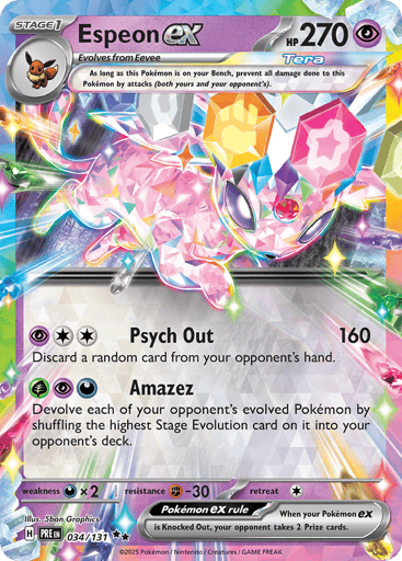 Espeon ex – Double Rare – 034/131 – Prismatic Evolutions