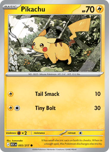 Pikachu – Common – 055/217 – Ascended Heroes