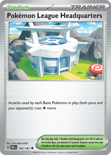 Pokémon League Headquarters – Uncommon – 192/197 – Obsidian Flames