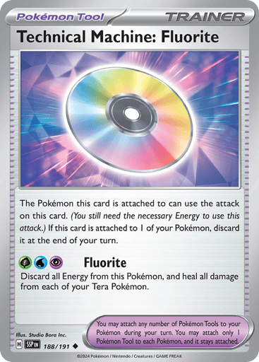 Technical Machine: Fluorite – Uncommon Reverse Holo – 188/191 – Surging Sparks