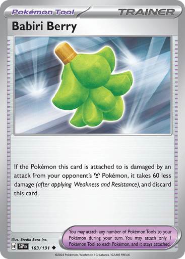 Babiri Berry – Uncommon Reverse Holo – 163/191 – Surging Sparks
