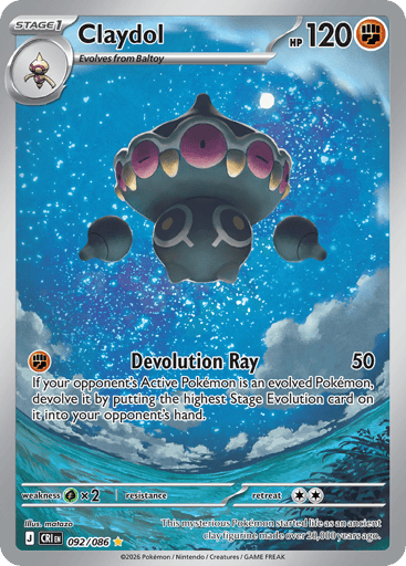 Claydol – Illustration Rare – 092/086 – Chaos Rising