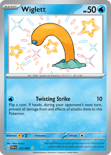 Wiglett – Shiny Rare – 121/091 – Paldean Fates