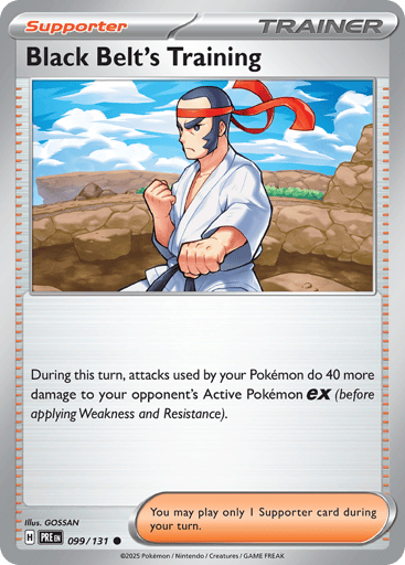 Black Belt's Training – Common Poké Ball Reverse Holo – 099/131 – Prismatic Evolutions