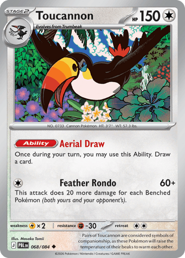 Toucannon – Uncommon Reverse Holo – 068/084 – Pitch Black