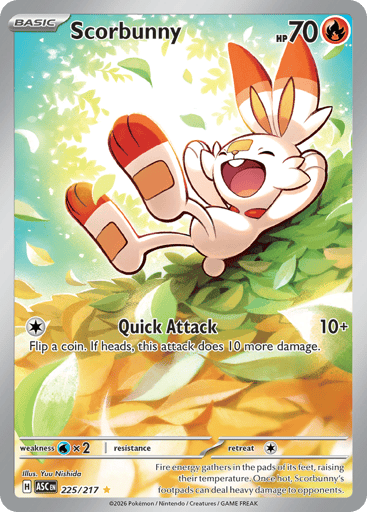 Scorbunny – Illustration Rare – 225/217 – Ascended Heroes