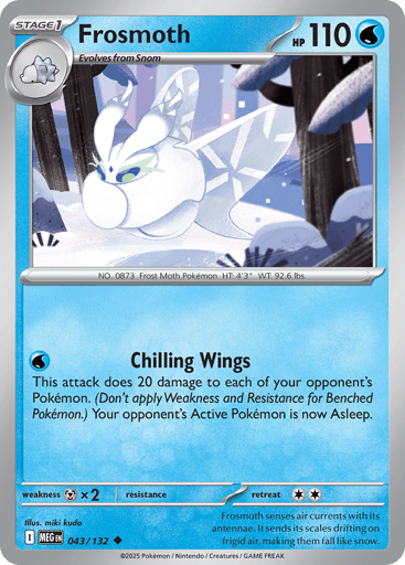 Frosmoth – Uncommon Reverse Holo – 043/132 – Mega Evolution