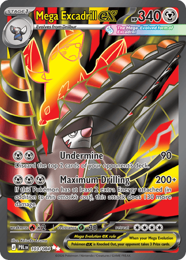 Mega Excadrill ex – Ultra Rare – 103/084 – Pitch Black