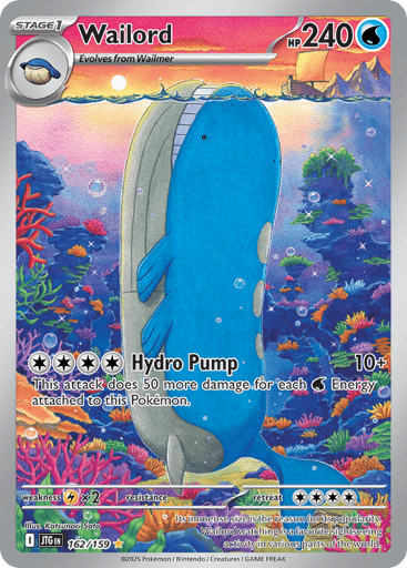 Wailord – Illustration Rare – 162/159 – Journey Together