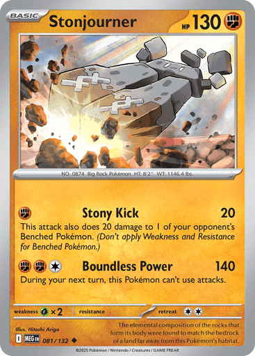 Stonjourner – Uncommon Reverse Holo – 081/132 – Mega Evolution