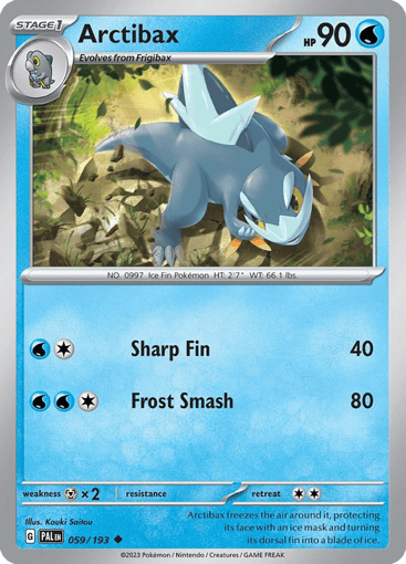 Arctibax – Uncommon Reverse Holo – 059/193 – Paldea Evolved
