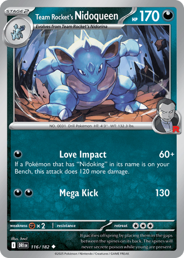 Team Rocket’s Nidoqueen – Uncommon Reverse Holo – 116/182 – Destined Rivals