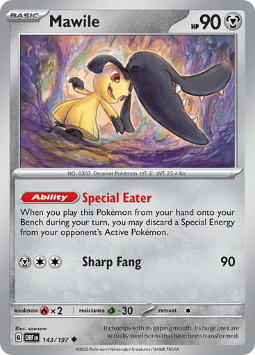 Mawile – Uncommon Reverse Holo – 143/197 – Obsidian Flames