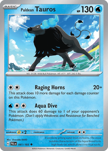 Paldean Tauros – Uncommon – 041/193 – Paldea Evolved