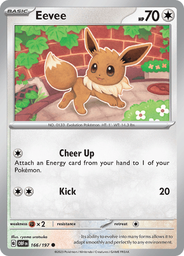 Eevee – Common Reverse Holo – 166/197 – Obsidian Flames