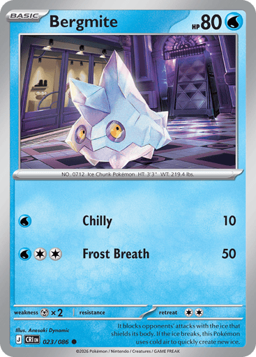 Bergmite – Common Reverse Holo – 023/086 – Chaos Rising