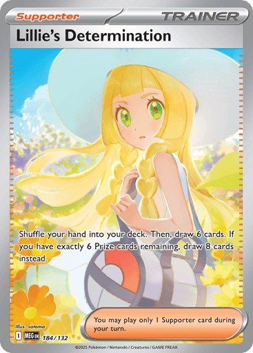 Lillie’s Determination – Special Illustration Rare – 184/132 – Mega Evolution