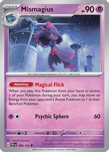 Mismagius – Uncommon Reverse Holo – 088/193 – Paldea Evolved