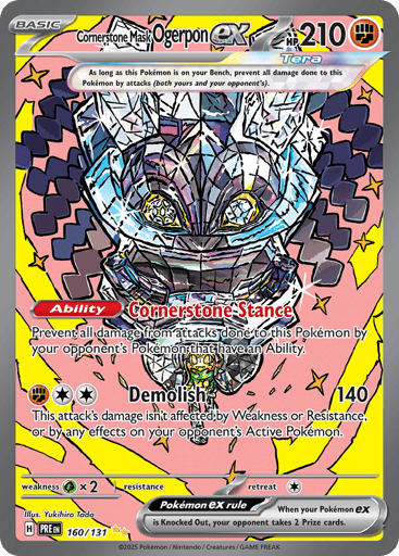 Cornerstone Mask Ogerpon ex – Special Illustration Rare – 160/131 – Prismatic Evolutions