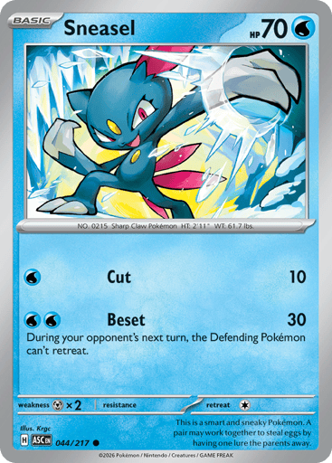 Sneasel – Common Reverse Holo – 044/217 – Ascended Heroes