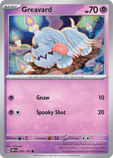 Greavard – Common Reverse Holo – 099/197 – Obsidian Flames