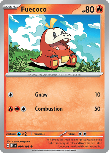 Fuecoco – Common Reverse Holo – 036/198 – Scarlet & Violet